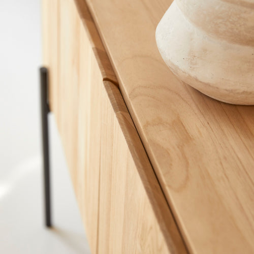 Tikamoon Hoog tv-meubel van massief teakhout 170 cm - Naturel - vtwonen shop