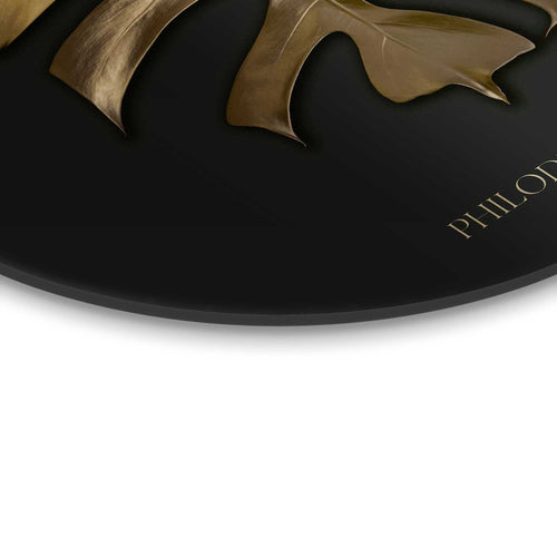 Reinders glasschilderij Monstera Goud - Ø 70cm