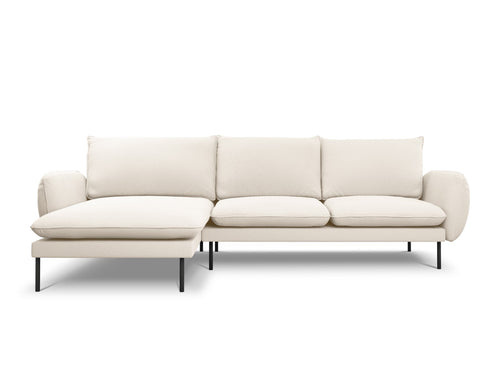 Cosmopolitan Design linker hoekbank Vienna 5-zits, boucle, beige - 170x255x95cm
