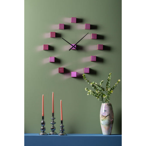 Karlsson wandklok DIY Cubic Metallic - roze - Ø40cm - vtwonen shop