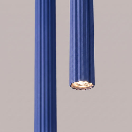 Sollux Lighting Hanglamp ARCHE 2P ultramarijn - 15x15x118cm