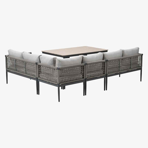Garden Impressions lounge dining set Burela - Brugge - taupe - rechts - 5-delig