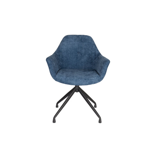 Housecraft Living Wiz Eetkamerstoelen Draaibaar Blauw - Set van 2 - vtwonen shop