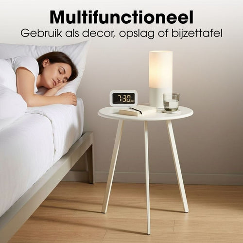 Mica Decorations Seatle Bijzettafel Rond voor Buiten - Koffietafel - Salontafel Buiten - Ook als Plantentafeltje of Plantenstandaard - Metaal - 38 x