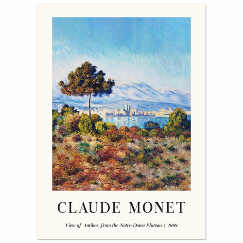 Artfulprints  Claude Monet - View of Antibes, from the Notre-Dame Plateau   poster 50x70 cm - vtwonen shop