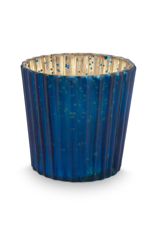 Pip Studio Waxinelichthouders Set 4 - Glas - Blauw - 7x7cm - vtwonen shop