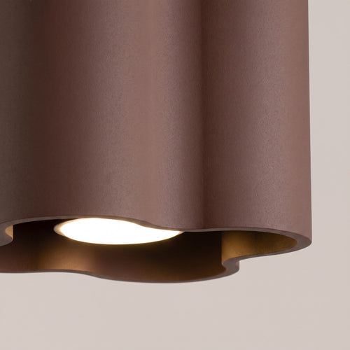 Sollux Lighting Plafondlamp OVIO 1 bruin GU10 - 12x12x10cm