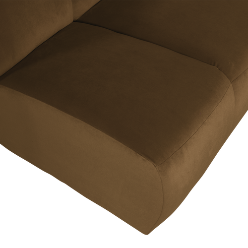 WOOOD 1,5-zits bank arm rechts Mojo - Velvet - Honinggeel - 74x164x97