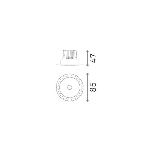 Ideal Lux INFINITY Randloze inbouwspot zwart 1x LED 7W 520lm 3000K
