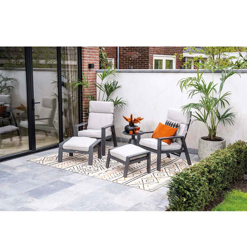 Garden Impressions loungestoelen Lora - Lucas licht grijs - 3-delig