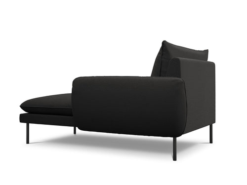 Cosmopolitan Design rechter chaise longue Vienna boucle, zwart - 170x110x95cm
