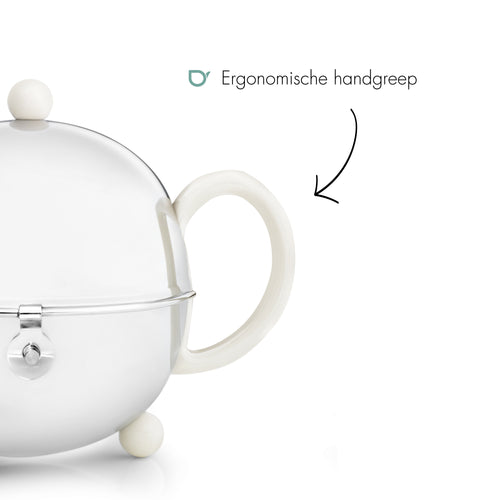 Bredemeijer - Theepot Cosy 0,9L wit - vtwonen shop