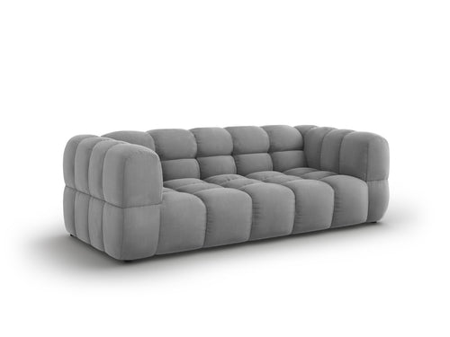 Cosmopolitan Design Bank Sky 3-zits, flueel, lichtgrijs - 102x214x70cm