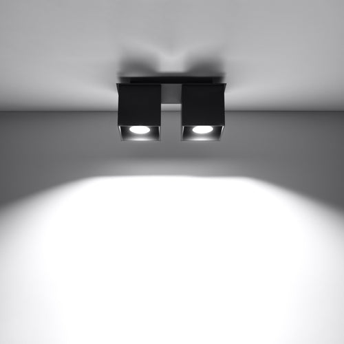 Sollux Lighting Plafondlamp QUAD 2 zwart - 26x11x12cm
