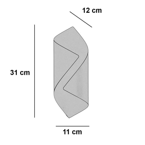 Freelight wandlamp Letto - 1 lichts - 12  x 31   cm - zwart