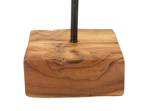 Houten hart sculptuur 10x10x25 cm