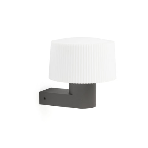Faro Muffin Buiten moderne wandlamp donkergrijs 1x E27 IP44
