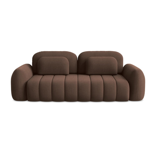 LaMiaSofa 3-zits slaapbank Ginosa - bouclé - taupe - 266x121x95