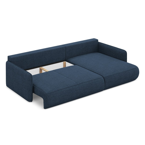 LaMiaSofa hoekbank rechts Palermo - chenille stof - koningsblauw - 240x148x86