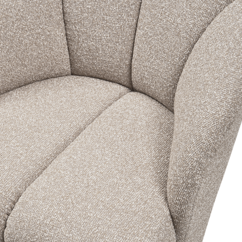 WOOOD draaifauteuil Mojo - Bouclé - Beige Melange - 75x68x77