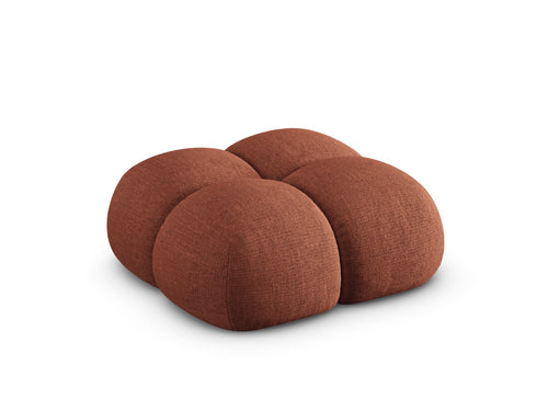 Cosmopolitan Design Poef Loretto structurele stof koraal - 90x90x40cm