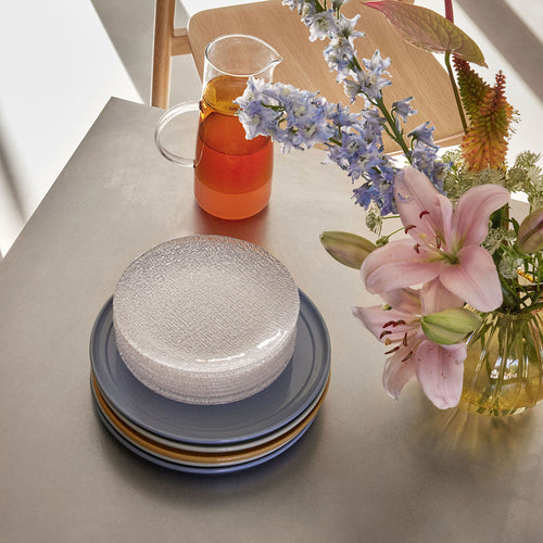 Hübsch bord Fuyu - glas - ø20xh2cm - vtwonen shop