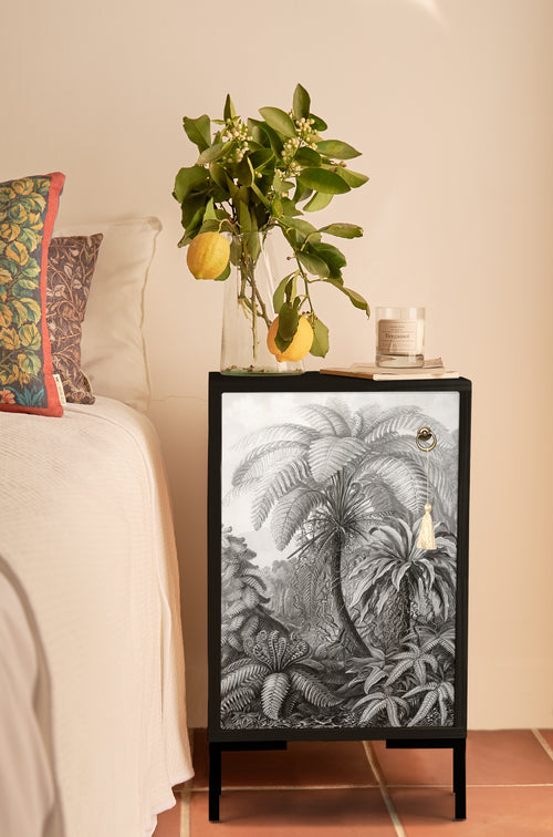 Really Nice Things - Nachtkastje - William - Black Vintage Palm - vtwonen shop