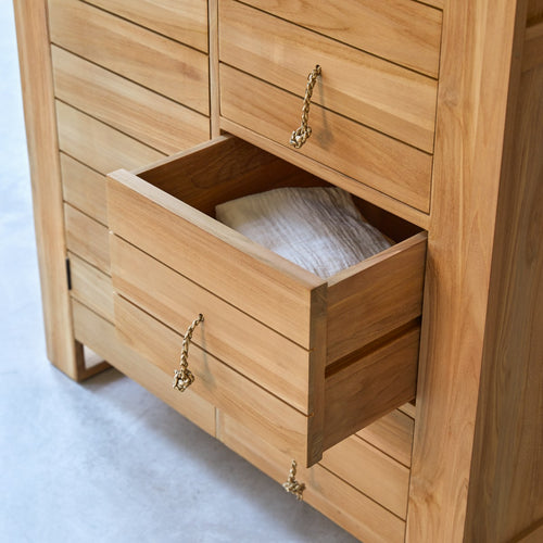 Tikamoon Hangkast van massief teakhout - Naturel - vtwonen shop