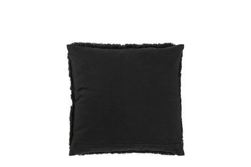 J-Line kussen Ibiza - textiel - zwart