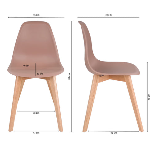 Kick eetkamerstoel Yuna - Roze - vtwonen shop