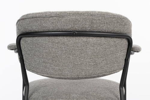 Housecraft Living Jolien Armstoel Zwart/Grijs - Set van 2 - vtwonen shop