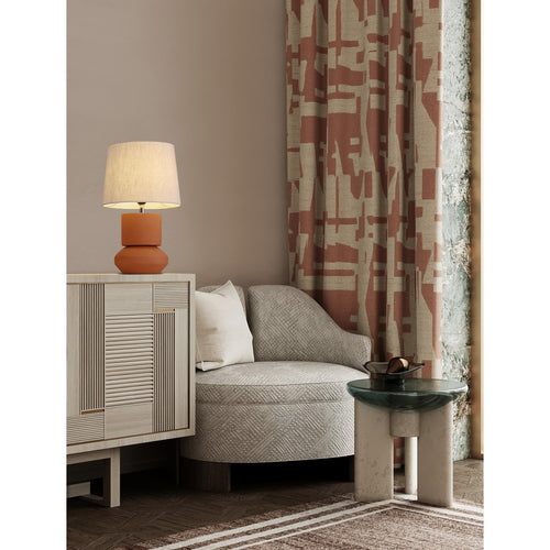 Nova Luce IZUMI Tafellamp met ronde, taps toelopende kap, terracotta, E27 fitting, 1x12W