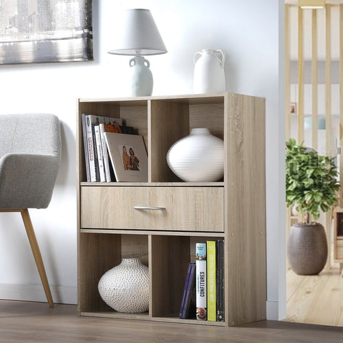 CALICOSY - Opbergplank met 4 compartimenten - 29,5x62x80 cm