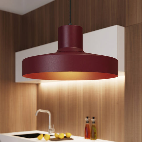 Sollux Lighting Hanglamp BILO bordeaux - 35x35x120cm