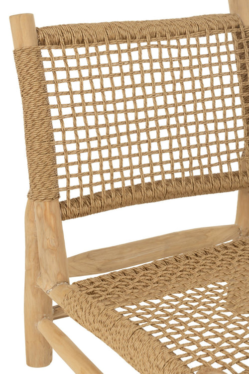 J-Line zetel Vita - teak/kunststof - naturel
