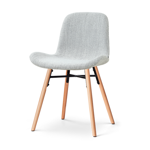 Nolon Nena-Fé eetkamerstoel grijs melange - houten onderstel - vtwonen shop