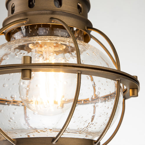Elstead Kichler Bridgepoint Hanglamp voor buiten, natuurlijk messing, IP44