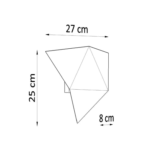 Sollux Lighting Wandlamp SOLIDO zwart - 27x8x25cm