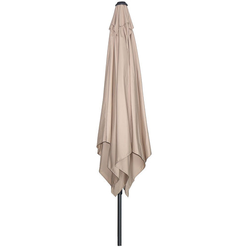Garden Impressions stokparasol Lotus taupe 250x250 cm met Cosmo voet en hoes