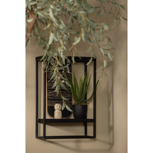 WOOOD wandrek verticaal buiten Febe - Metaal - Zwart - 60x40x20 - vtwonen shop