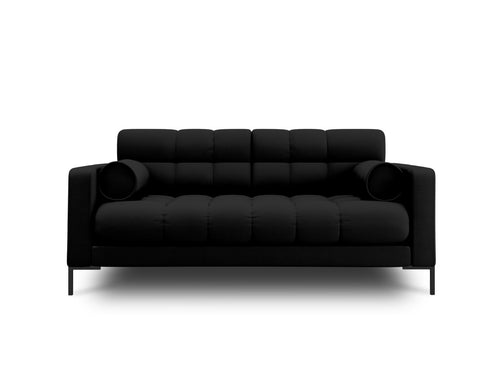 Cosmopolitan Design Bank Bali 2-zits, structurele stof, zwart - 96x152x75cm