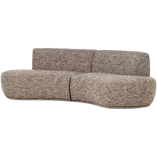 WOOOD half ronde bank 4-zits Batavier - Polyester - Lichtbruin - 74x254x122 - vtwonen shop