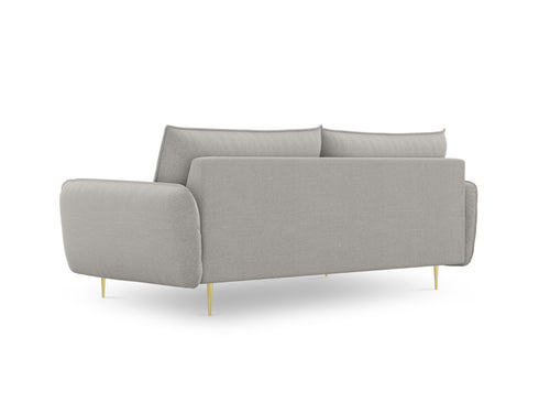 Cosmopolitan Design Bank Vienna 4-zits, structurele stof, lichtgrijs - 92x230x95cm