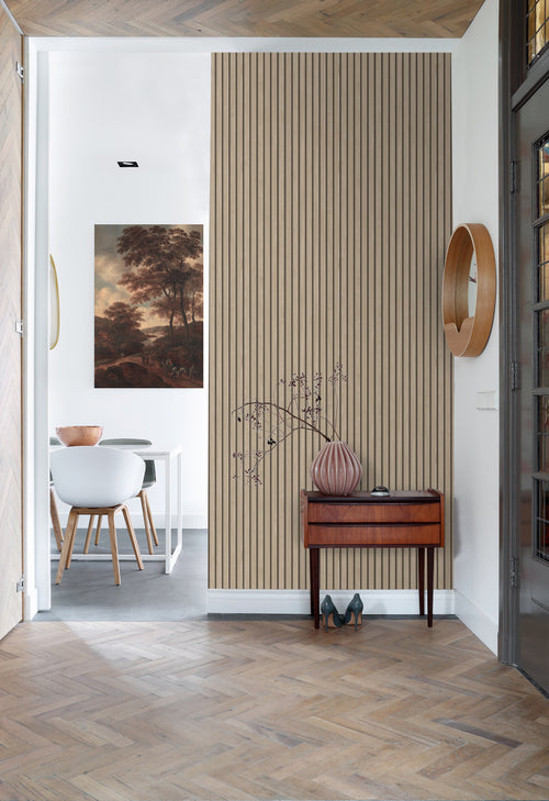 ESTAhome behang houten wandpanelen 3d beige - 53 cm x 10.05 m - 139607 - vtwonen shop