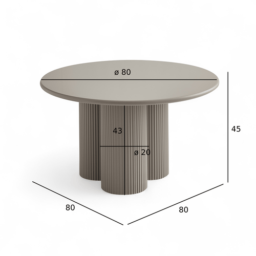 Furnhouse ronde salontafel Flow - Beige - Ø 80 cm