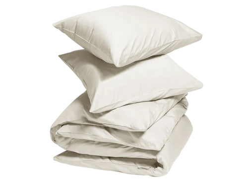 Yumeko dekbedovertrek katoen satijn sandy grey 240x220 + 2/60x70 - vtwonen shop