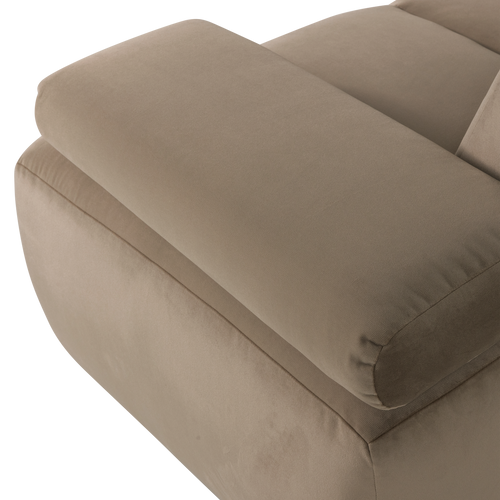 WOOOD 1,5-zits bank arm rechts Mojo - Velvet - Khaki - 74x164x97