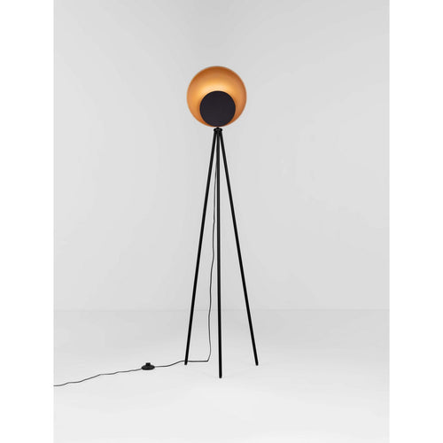 Nova Luce KITRO Statief vloerlamp matzwart, gouden LED 12W 400lm 3000K