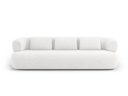 Micadoni Bank Jenny 4-zits, boucle, ivoor - 90x226x73cm