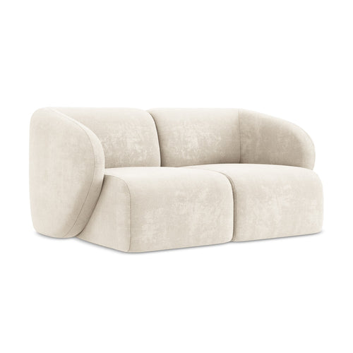 LaMiaSofa Tweezits modulaire bank Cervo - chenille stof - lichtbeige - 174x94x75